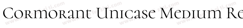 Cormorant Unicase Medium Regular字体转换